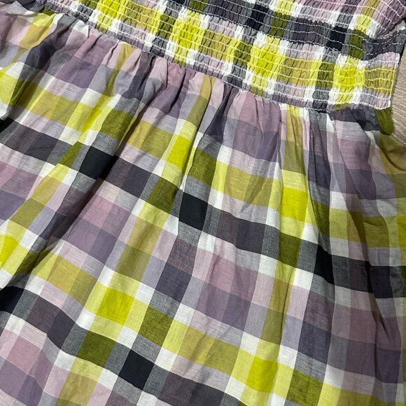 Torrid Multi Plaid Smocked Off Shoulder Peplum Top Size 2X - Picture 4 of 6